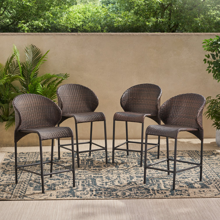 Brayden Studio® Petti 25.5" Patio Bar Stool & Reviews Wayfair